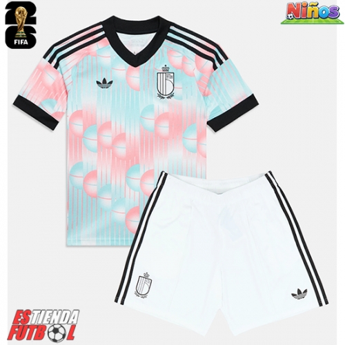 Bélgica Segunda Equipación Niños Mundial 2026 Manga Corta (+ Pantalones cortos)
